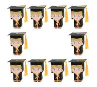 ADOCARN Caja de Dulces Gorro de Doctorado para Recuerdos de Graduación, 10piezas de Papel Fáciles de Usar y Llevar, Diseño Único para Packaging de Fiestas