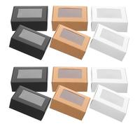 ADOCARN Cajas de Jabón de Papel Kraft, Tamaño 85x60x30 Mm, Pack de 30 Unidades, Caja de Embalaje con Ventana para Jabones Artesanales y Almacenamiento Portátil para Hogar y Fiestas