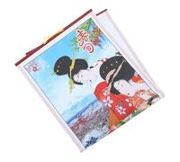 ADOCARN Calendario Lunar Chino del Año del Caballo 2026 Calendario de Pared Mensual Colgante de Imitación Ratán para Decoración de Oficina y Año Lunar