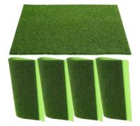 ADOCARN Césped Artificial Apariencia Realista y Reutilizable para Micropaisajes 5 Piezas de Musgo Verde en Tejido de PVC para Decoración de Mini Jardines