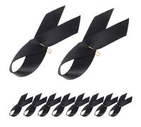ADOCARN Cintas de Alfileres Servicio con y Conmemorativo para de Seguridad 50 Negras Diseño Lazo, Material Poliéster Ligero y Estilo Clásico Único para Día del Recuerdo Funerario