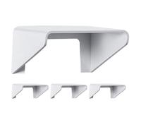 ADOCARN Cubierta para timbre de puerta de PP blanco, pack de 4 unidades, protección impermeable contra sol y lluvia para uso en exteriores y hogares