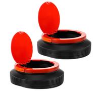 ADOCARN Cubo de Basura Plegable de 4l para Jardín y Camping, Práctico Bote de Basura Portátil de Plástico Negro, Pack de 2 Unidades para Almacenamiento
