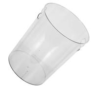 ADOCARN Cubo de Basura Transparente de Pet con Asa, Tamaño Φ21.5x27 Cm, Papelera Pequeña para Escritorio y Hogar, Contenedor de Almacenamiento Limpio y Práctico para Cocina y Oficina