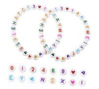ADOCARN Cuentas Acrílicas Mixtas Letras 300 Unidades Perfectas Para Pulseras y Decoración