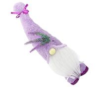 ADOCARN Decoración de GNOME de Lavanda para Hogar Adorno de Accesorio Compacto para Sofá Escritorio y Ventana para Primavera y Verano