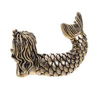 ADOCARN Decoración De Sirena Feng Shui Estatua De Latón Diseño Clásico para Escritorio y Hogar