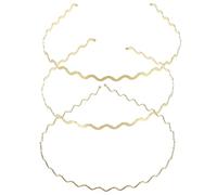 ADOCARN Diademas Finas Onduladas Metálicas para Mujer Paquete de 3 Accesorio para Graduaciones y Eventos Obsequios