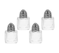 ADOCARN Dispensadores de Condimentos de Cocina 4 Unidades de Vidrio Resistente para Sal y Pimienta, Aptos para Barbacoas y Cocina al Aire Libre