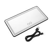 ADOCARN Espejo de Visera para Coche con Leds Recargable de Luz Ajustables Espejo Cosmético Automotriz para Maquillaje y Revisión de Bebés Suv y Camiones