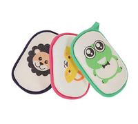 ADOCARN Esponjas De Baño Para Bebés 3 Unidades Tamaño Pequeño Dibujos Animados, Esponja Infantil Suave, Para Recién Nacidos y Niños, Uso Diario Ducha y Baño, Gancho Colgante