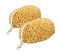 ADOCARN Esponjas Exfoliantes De Baño 2 Unidades, Esponjas Vegetales De Fibra Tipo Panal, Suaves y Absorbentes, Aptas Para Ducha Diaria, Limpieza Corporal y Exfoliación Para Toda La Familia