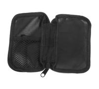 ADOCARN Estuche Portátil para Glucómetros y Suministros Médicos, Bolsa de Transporte de Tela Negra, Conveniente y Fácil para Uso Diario y Viajes Cortos