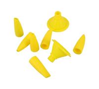 ADOCARN Extensor de Boquilla de Calafateo 8 Piezas Plástico Amarillo para Pistola de Calafateo Aplicable en Esquinas Ajustadas y Ángulos Únicos