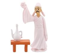 ADOCARN Figura Decorativa China en Miniatura de Li BAI para Escritorio o Estante, Inspirada en la poesía, Ideal para Elegantes estatuas de Interior y Exterior.