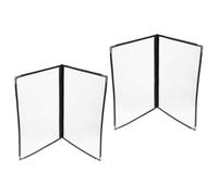 ADOCARN Funda para Menú Transparente de Pvc 2 Piezas, Cubierta Protectora de Menú para Restaurante 4 Caras Visibles, Suministros para Cocina y Hostelería, Portadas para Recetas y Cartas