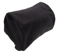 ADOCARN Funda Protector Cómodo y Reutilizable de Almohada Cilíndrica para Cuello de Coche en Poliéster Negro para Asiento y Decoración Interior