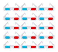 ADOCARN Gafas 3D de Papel Anaglifo Rojas y Azules para Cine y Películas, Pack de 40 Unidades para Ver Películas y Juegos en Tres Dimensiones