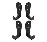 ADOCARN Gancho para Escalera de Metal Negro de 3mm Antideslizante y Estabilidad Mejorada, Paquete de 4 Piezas para Escaleras Loft y Familiares, Adecuado Adultos