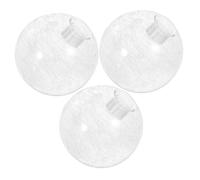 ADOCARN Globe Lamp Cover 3Pcs Transparent Glass Ball Shade, Threaded Construction, G9 Replacement for Pendant Ceiling Light Atmosphere and Home Lighting