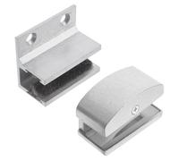 ADOCARN Guía de Puerta Corredera de Aluminio para Puertas de Vidrio de Ducha, 2 Piezas Rodillo Ajustable y Bloque de Goma Elástico para Baño