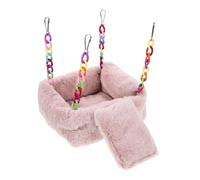 ADOCARN Hamaca Colgante de Peluche para hámster de Invierno, cabaña Colgante para pájaros, escondite para Mascotas pequeñas, Ideal para Hurones, Ardillas, cobayas y Chinchillas.