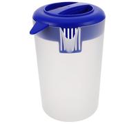 ADOCARN Jarra con Acabado Plástico y Tapa Ergonómica Asa de 5 L Mate para Almacenamiento en Nevera y Servicio de Bebidas