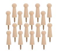 ADOCARN Juego de 16 Ganchos de Madera para Colgar Llaves y Bolsas, Estilo Escandinavo Rústico Minimalista, Uso Versátil Habitación y Proyectos Creativos