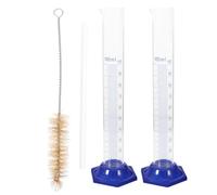 ADOCARN Juego de 4 Cilindros Medidores de Base Redonda de Vidrio de 100 Ml Resistencia al Calor y Lecturas Precisas para Laboratorio de Química