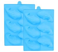 ADOCARN Molde de Silicona para Tartas Fácil de Usar y Limpiar Forma de Carpa, 2 Piezas Color Aleatorio Adecuado para Hacer Postres y Actividades Padres E Hijos