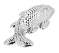 ADOCARN Molde para Pastel de Pescado, Molde de Galletas de Pescado, Forma de Pez Koi, Aleación de Aluminio, Plata, Fácil de Limpiar, para Fiestas y Holidays