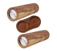 ADOCARN Molinillo de Pimienta Manual de Madera Marrón con Núcleo de Cerámica, Fácil de Operar, Diseño Simple y Elegante para Suministros de Cocina