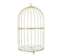 ADOCARN Organizador De Maquillaje Forma De Jaula De Pájaro Soporte Decorativo De Para Perfumes y Postres Estante De Almacenamiento Multifuncional Para Cosméticos y Dulces