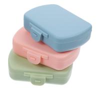 ADOCARN Organizador Portátil para Medicamentos de 3 Piezas 6 Compartimentos, Caja de Plástico PP para Clasificación y Gestión de Medicinas en Viajes y Uso Exterior