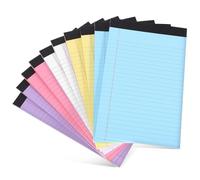 ADOCARN Paquete de 10 Blocs de Notas Compactos A5 Hojas de Colores para Oficina y Escuela, Cuadernos de Bolsillo Prácticos y Fáciles de Transportar