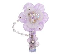 ADOCARN Pinza para el cabello con flores Hanfu: pasadores de resina hechos a mano para mujer. Pinza para flequillo lateral con perlas de imitación para peinados de novia.