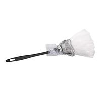 ADOCARN Plumero Blanco con Ribete de Encaje Delicado para Cosplay, Accesorio de Limpieza Fácil de Manejar Adecuado para Fiestas Temáticas de Brujas y Presentaciones en Escenario
