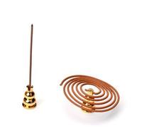 ADOCARN Porta Varillas De Incienso De Aleación 5 Piezas, Soporte del Quemador De 1,6 x 2,5 Cm, Estilo Retro Cucurbitáceas Dorado para Sala De Estar, Yoga y Dormitorio