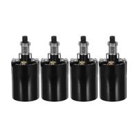 ADOCARN Portalámparas E26/e27 con Interruptor Doble Independiente, Resistencia al Calor y Montaje Giratorio de Material Cerámico para Lámpara de Mesa y Oficina, Pack de 4 Unidades