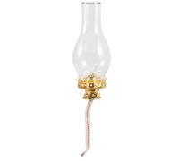 ADOCARN Quemador de Lámpara de Queroseno Fácil de Usar Vintage Regulador Metálico y Pantalla de Vidrio, Accesorio Retro para Lámparas de Aceite Doradas