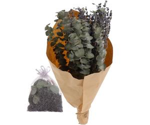 ADOCARN Ramo Seco de Lavanda Natural para Ducha, Saquito Aromático Colgante con Flores Secas Preservadas, Decoración Aromática Relajante para Baño y Hogar, Accesorio Decorativo Floral