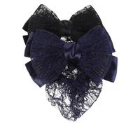 ADOCARN Red para Moño de Ballet Pasador de Lazo, 2 Piezas (azul Negro), Redecilla Profesional Antideslizante para Sujetar Moños en Danza, Enfermería, Banca y Hotel, Accesorios Cabello