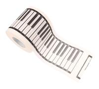 ADOCARN Rollo de Papel Higiénico Estampado de Piano, Tejido y Lujoso, Papel Decorativo Beige Adecuado para Amantes Música y Uso en Baño