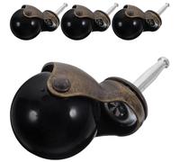 ADOCARN Ruedas Giratorias en Negro, Material Pp y Hierro Paquete de 4 Piezas Solución Práctica para Mover Muebles Pesados para Muebles de Casa Freno