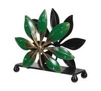 ADOCARN Servilletero rústico de estilo rústico: decoración de mesa con forma de hoja. Dispensador de pañuelos independiente. Soporte metálico para toallas de papel como centro de mesa.