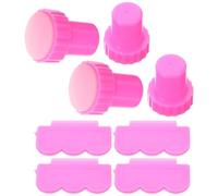 ADOCARN Set de 4 Juegos de Sellos de Silicona para Uñas con Cabezales Intercambiables y Raspadores Sello para Manicura Francesa Herramientas para Arte de Uñas y Decoración Profesional