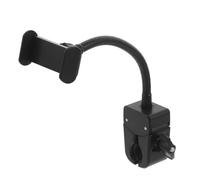 ADOCARN Soporte de teléfono con Clip metálico Resistente y rotación 360°, Soporte con Cuello Flexible para Smartphone en Espacios de Trabajo y filmación, Color Negro, tamaño