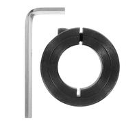 ADOCARN Soporte de Tubo de Silla y Abrazadera de Anillo Dividido en Acero Inoxidable Negro para sillas de Oficina en entornos laborales - reparación sin Ruido - 1 Set con Llave