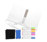 ADOCARN Tablero de Escritura LED Iluminado Superficie Acrílica Borrable en Seco, Bloc de Notas Luminoso para Estudiantes y Profesionales Soporte Ajustable