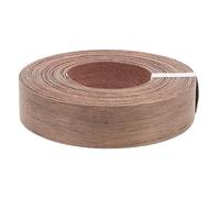 ADOCARN Tira de Canto de Madera Natural Café, Diseño Engrosado para Protección y Refuerzo de Bordes en Muebles y Puertas, Rollo Adhesivo de 8 Metros para Renovación